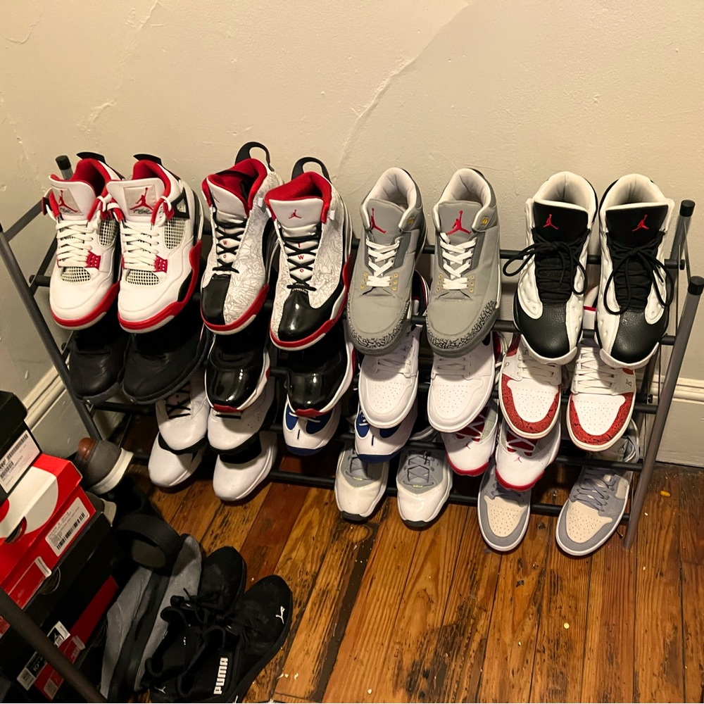 All Jordans size 10 1/2 prices ranging from $120 to $200…..  literally wore twic